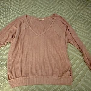 Free People pink Very Relax Sleeve Tunic Shirt Women’s Size large